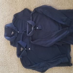 3 Boys Navy Blue Uniform Long Sleeve Shirts